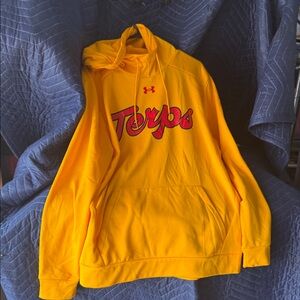 Under Armour Gold Hoodie with Terps Logo